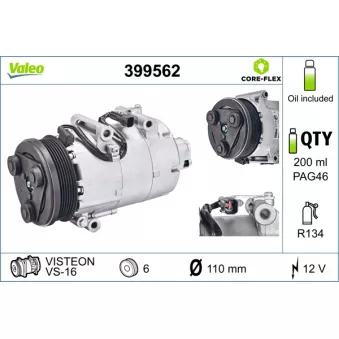 Compresseur, climatisation VALEO OEM 1678412