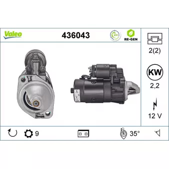 Démarreur VALEO OEM 046911023BX