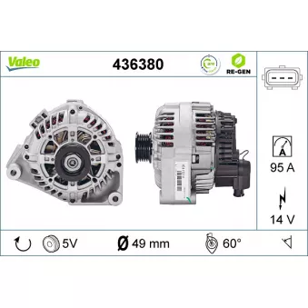 Alternateur VALEO OEM 12312244884