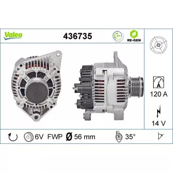 Alternateur VALEO OEM 8601644