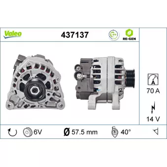 Alternateur VALEO OEM 9621791680