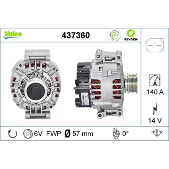 Alternateur VALEO OEM 06B903016AB