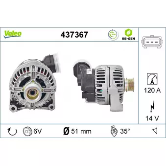 Alternateur VALEO OEM 12317501688