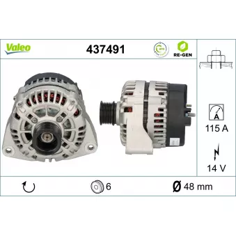 Alternateur VALEO OEM 91549302