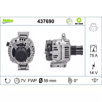 Alternateur VALEO OEM 4098414