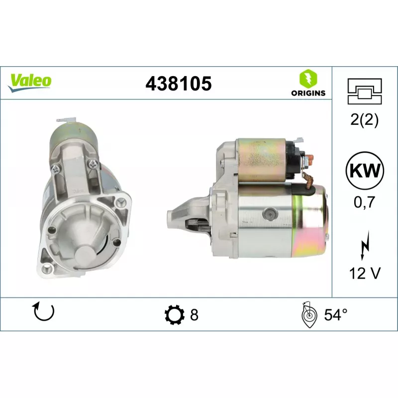 Démarreur VALEO 438105 - Visuel 1
