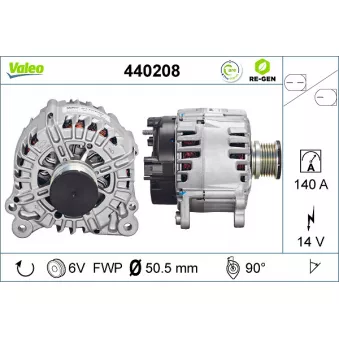 Alternateur VALEO OEM 03g903016e