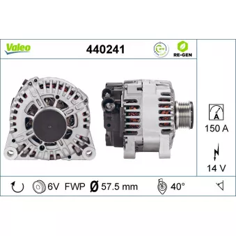 Alternateur VALEO OEM 9655531380