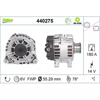 Alternateur VALEO OEM 9678049480