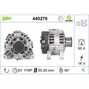 Alternateur VALEO OEM 9665580880