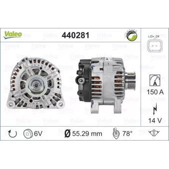 Alternateur VALEO OEM 5705NE