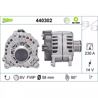Alternateur VALEO OEM 03H903023D