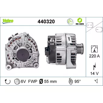 Alternateur VALEO OEM 12318579420