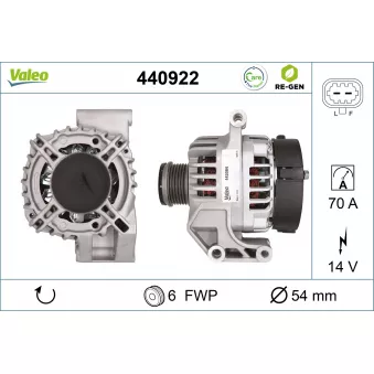 Alternateur VALEO OEM 6204257