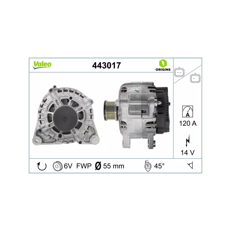 Alternateur VALEO 443017 - Visuel 1