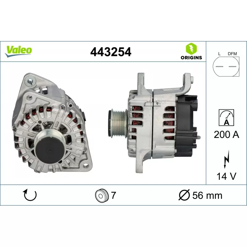 Alternateur VALEO 443254 - Visuel 1