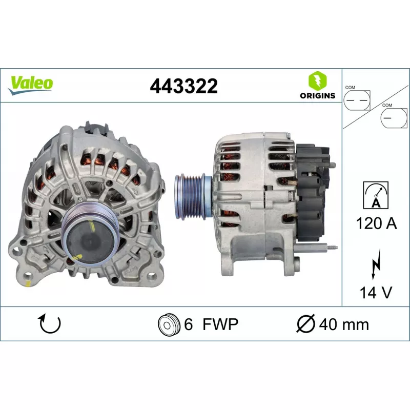 Alternateur VALEO 443322 - Visuel 1