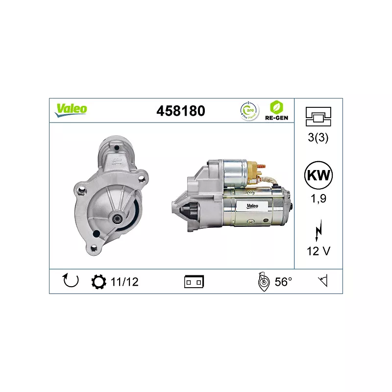 Démarreur VALEO 458180 - Visuel 1