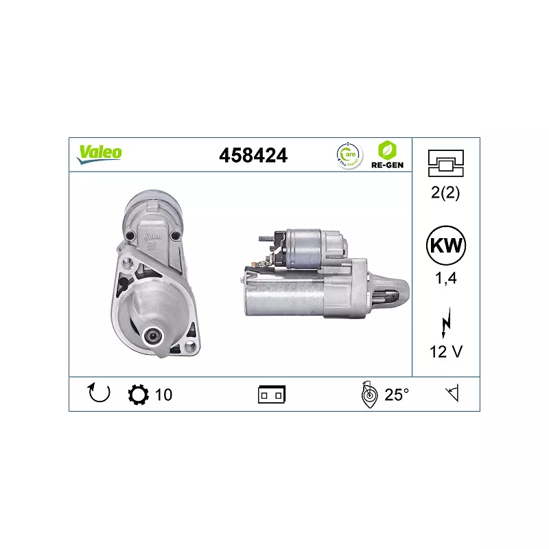 Démarreur VALEO 458424 - Visuel 1