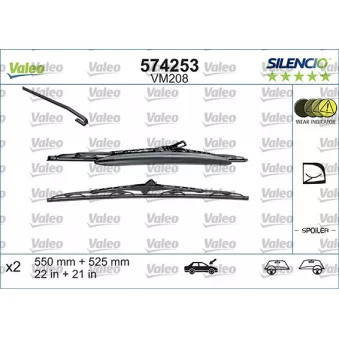 Kit balais d'essuie-glace VALEO 574253