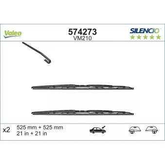 VALEO 574273 - Kit balais d'essuie-glace