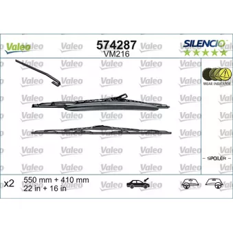 Kit balais d'essuie-glace VALEO 574287