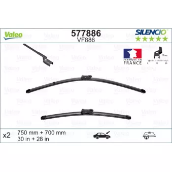 Kit balais d'essuie-glace VALEO 577886