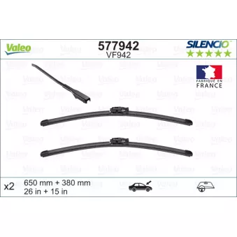 Kit balais d'essuie-glace VALEO OEM 288907630R