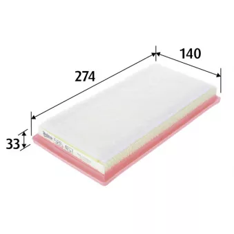 Filtre à air VALEO 585457 pour FIAT 500 0.9 - 86cv