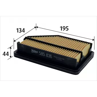 Filtre à air VALEO OEM 17220RSHE00
