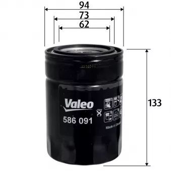Filtre à huile VALEO OEM 152087F40A