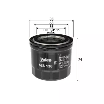 Filtre à huile VALEO OEM 551821103