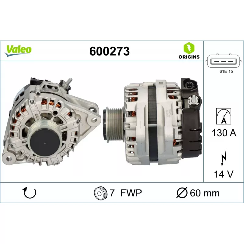 Alternateur VALEO 600273 - Visuel 1
