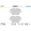 VALEO 610417 - Jeu de 4 plaquettes de frein avant