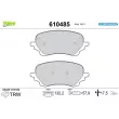 VALEO 610485 - Jeu de 4 plaquettes de frein avant