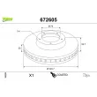 VALEO 672605 - Jeu de 2 disques de frein avant