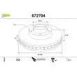 Disque de frein arrière VALEO [672704]