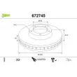 Disque de frein arrière VALEO [672745]