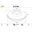 Disque de frein arrière VALEO [672789]
