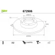Disque de frein arrière VALEO [672906]