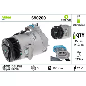 Compresseur, climatisation VALEO OEM 6854096