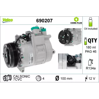 Compresseur, climatisation VALEO OEM 691786403