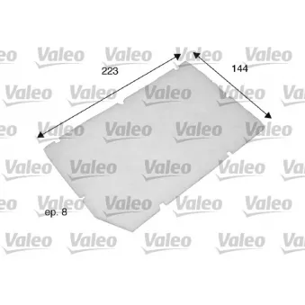 VALEO 698797 - Filtre, air de l'habitacle