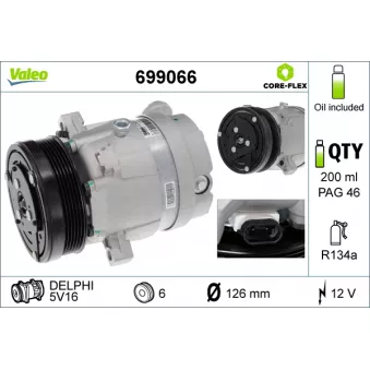 Compresseur, climatisation VALEO OEM 1854126