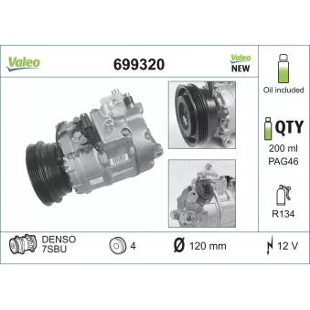 Compresseur, climatisation VALEO OEM 64526914369
