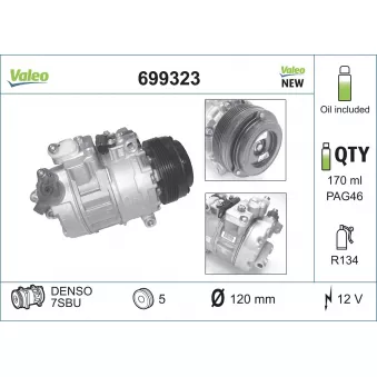 Compresseur, climatisation VALEO OEM 8362414