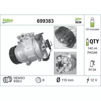 Compresseur, climatisation VALEO OEM 6Q0820803R