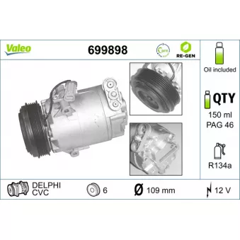 Compresseur, climatisation VALEO OEM 9132918