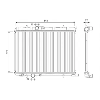 Radiateur, refroidissement du moteur VALEO OEM 133325