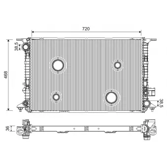 Radiateur, refroidissement du moteur VALEO OEM 4H0121251C
